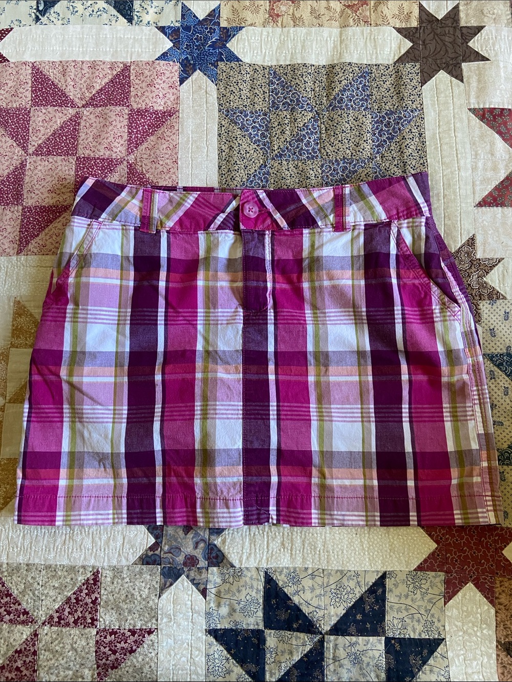 2000’s Pink Plaid Mini Skort